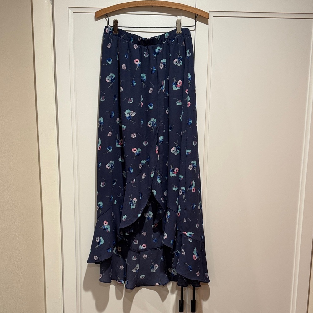 GAP Dark Blue Floral Maxi Skirt